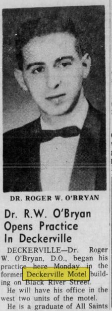 Deckerville Motel - Dec 1963 Article On Doctor Taking Over Motel In Town (newer photo)